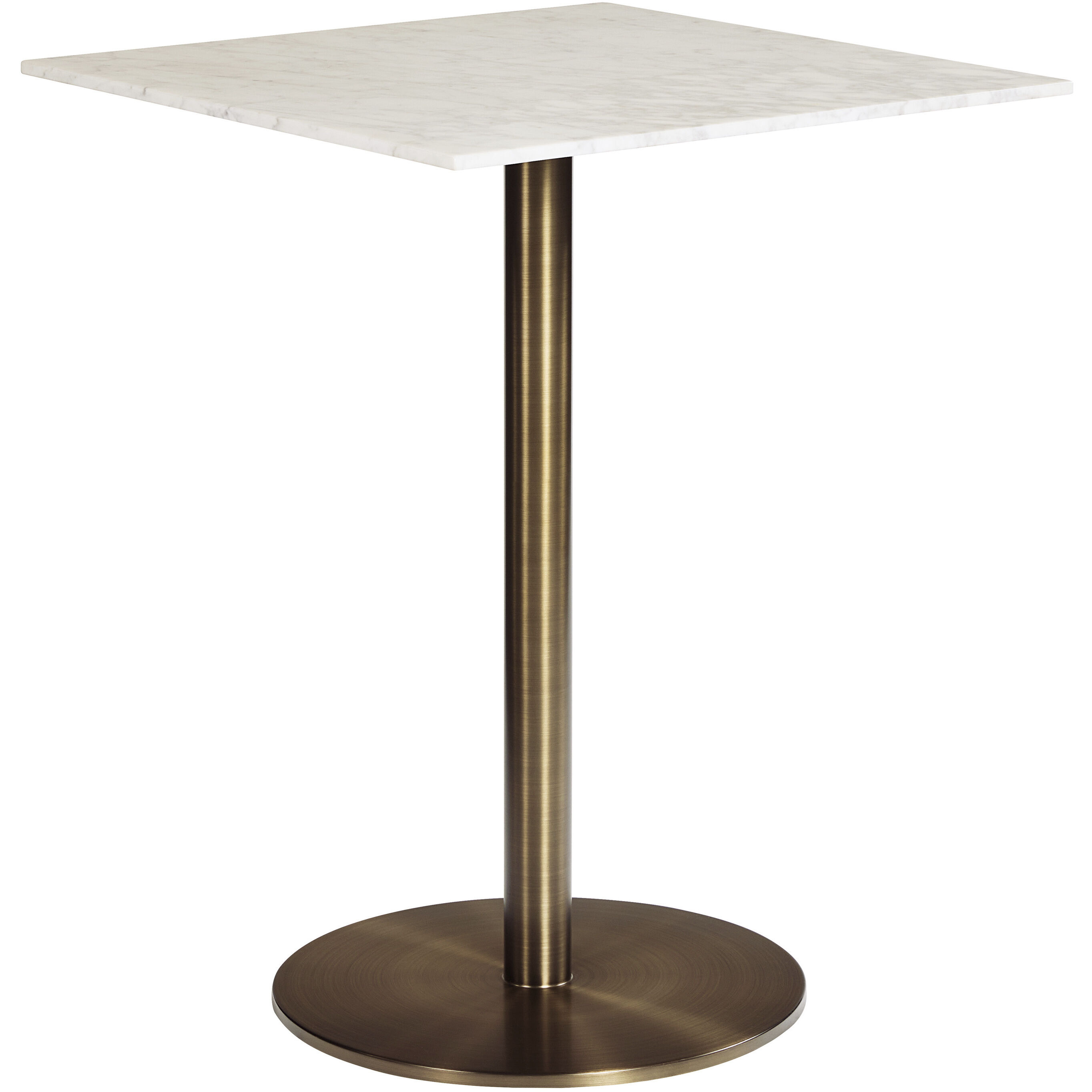 Enco White / Antique Gold Bar Table